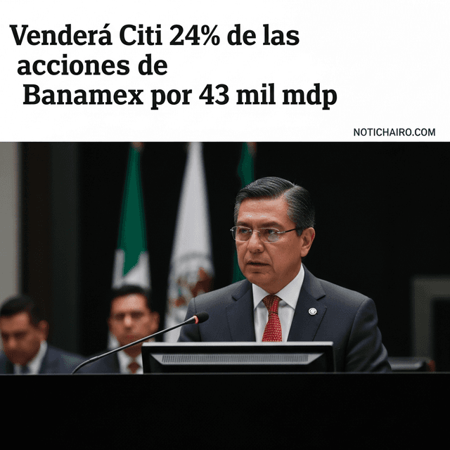 Venderá Citi 24% de las acciones de Banamex por 43 mil mdp