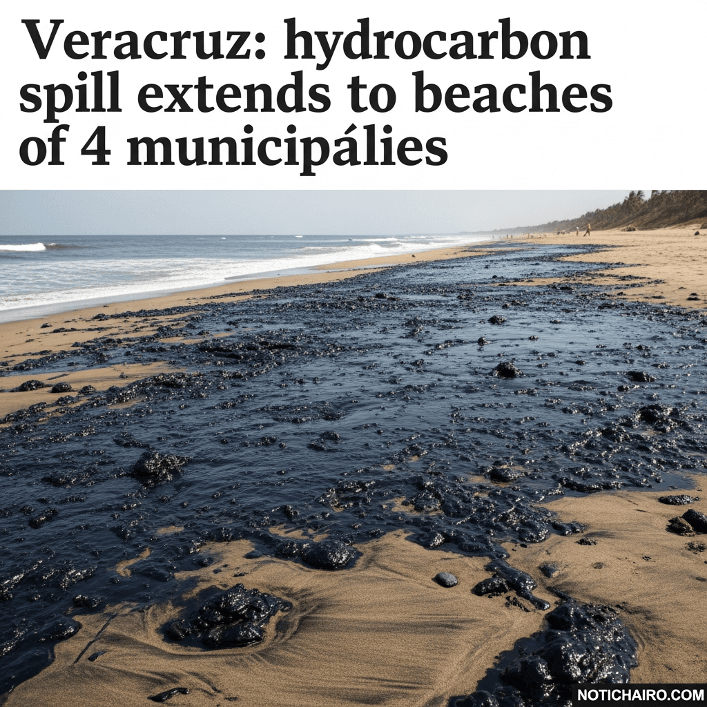 Veracruz: derrame de hidrocarburo se extiende a playas de 4 municipios