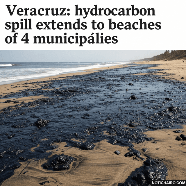 Veracruz: derrame de hidrocarburo se extiende a playas de 4 municipios