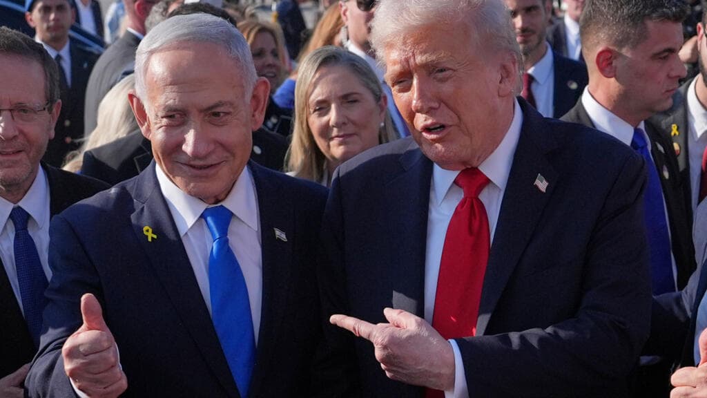 Donald Trump y Benjamin Netanyahu durante un encuentro oficial previo a la contienda electoral.