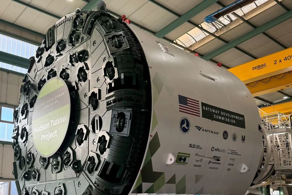 La tuneladora gigante utilizada en el Hudson Tunnel Project para modernizar la conexión ferroviaria entre Nueva Jersey y Manhattan.