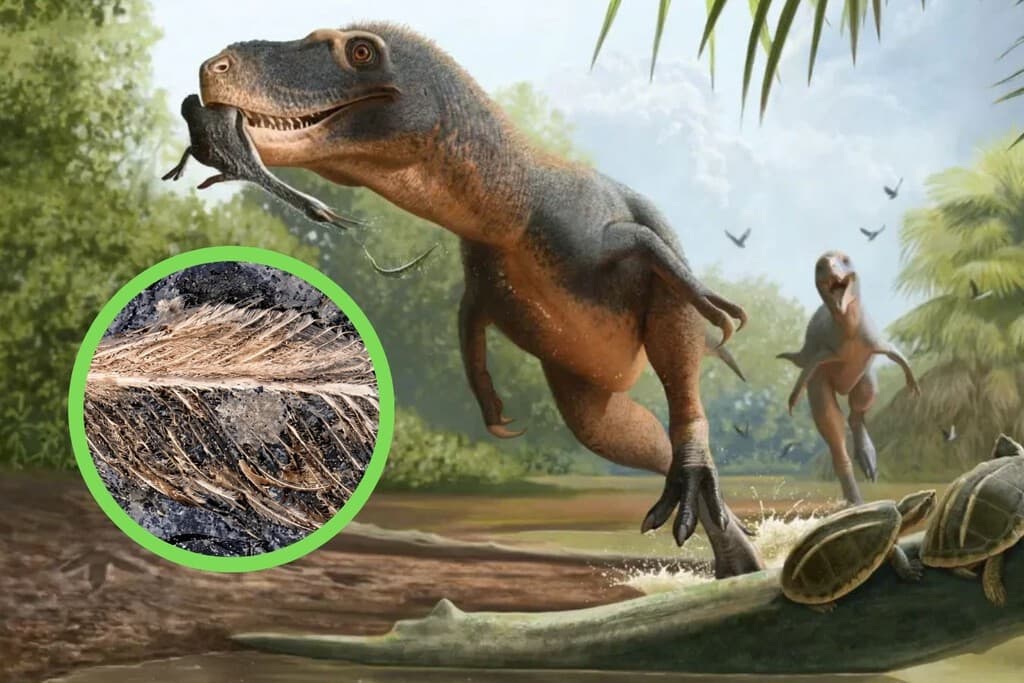 Una pluma encontrada en heces fosilizadas podría ser la clave que explique cómo una criatura sobrevivió al meteorito