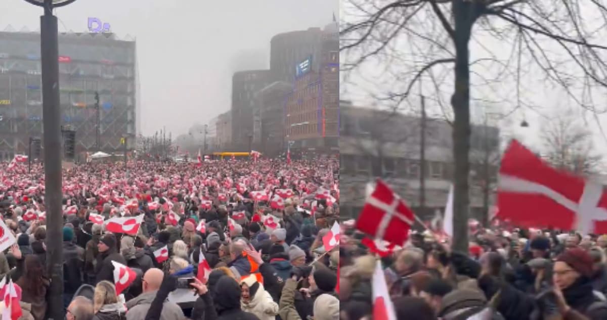 VIDEOS ¬ "Manos fuera de Groenlandia", gritan miles a Trump en calles de Dinamarca