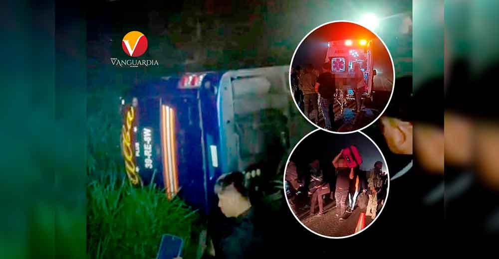Volcadura de autobús deja lesionados en el tramo Pánuco–Tempoal