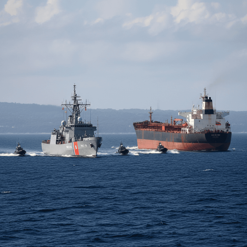 Persigue Guardia de EU a un tercer buque petrolero cerca de Venezuela