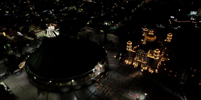 Impresionante: Sheinbaum muestra fotos aéreas de la Basílica vacía; agradece a los fieles su responsabilidad (+ #Fotos)