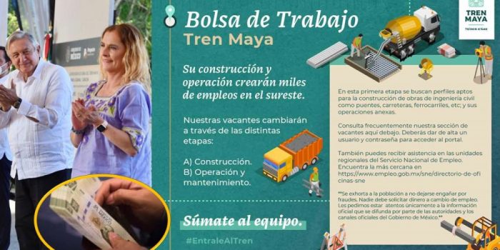 Tren Maya ofrece 800 vacantes con un sueldo de hasta 19 mil pesos – El gato político News