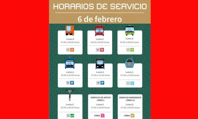 Así cambiarán los horarios del transporte público este lunes 6 de febrero – EL CHAMUCO Y LOS HIJOS DEL AVERNO