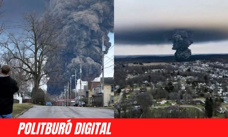 Lo que sabemos hasta el momento del descarrilamiento de un tren en Ohio que originó una nube tóxica