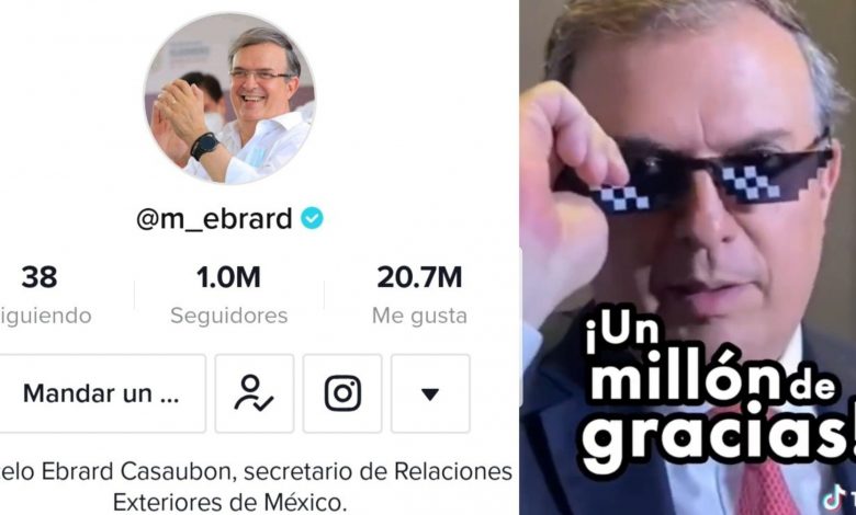 Marcelo Ebrard la sigue rompiendo en Tik Tok ¡Ya tiene un millón de seguidores!