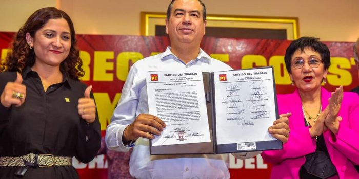 Ricardo Mejía Berdeja rinde protesta como candidato del PT al gobierno de Coahuila