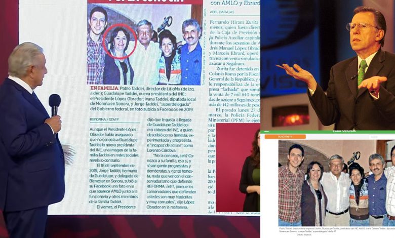 AMLO exhibe a Reforma y López Dóriga por supuesta foto con Guadalupe Taddei