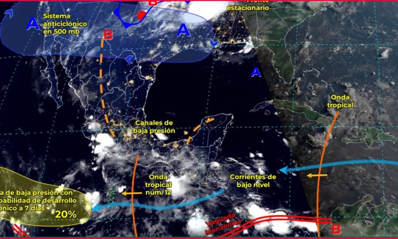 Así serán los efectos de Onda Tropical 12 – EL CHAMUCO Y LOS HIJOS DEL AVERNO