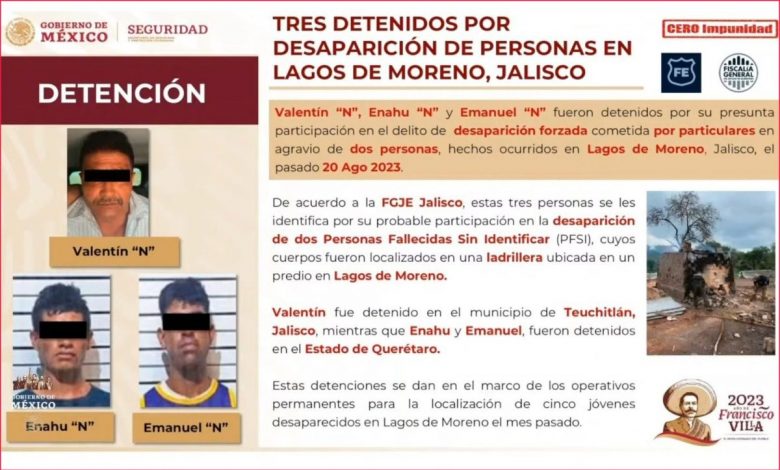 Destacan 3 detenciones por desaparición de personas en Lagos de Moreno en informe Cero Impunidad – EL CHAMUCO Y LOS HIJOS DEL AVERNO